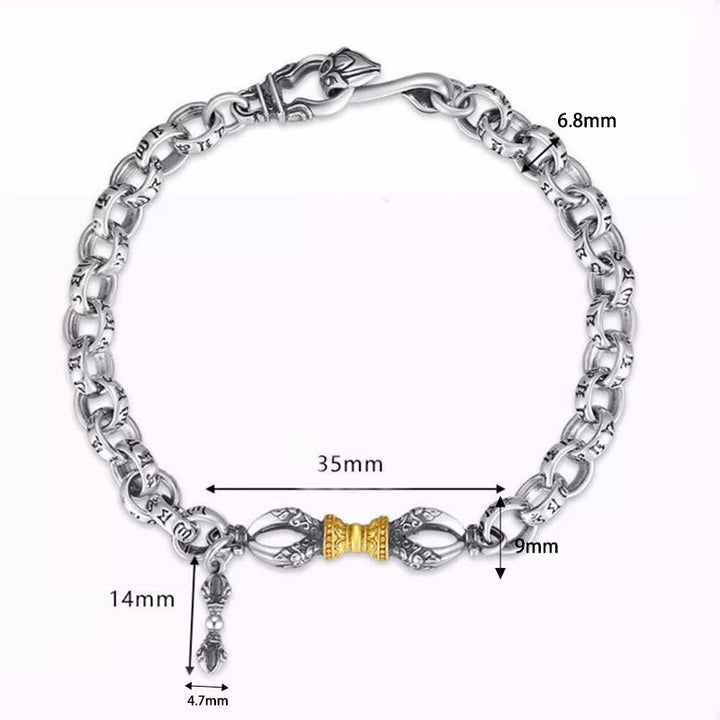 Pulsera de cobre con Buddha Stones Retro Om Mani Padme Hum Vajra - image 6