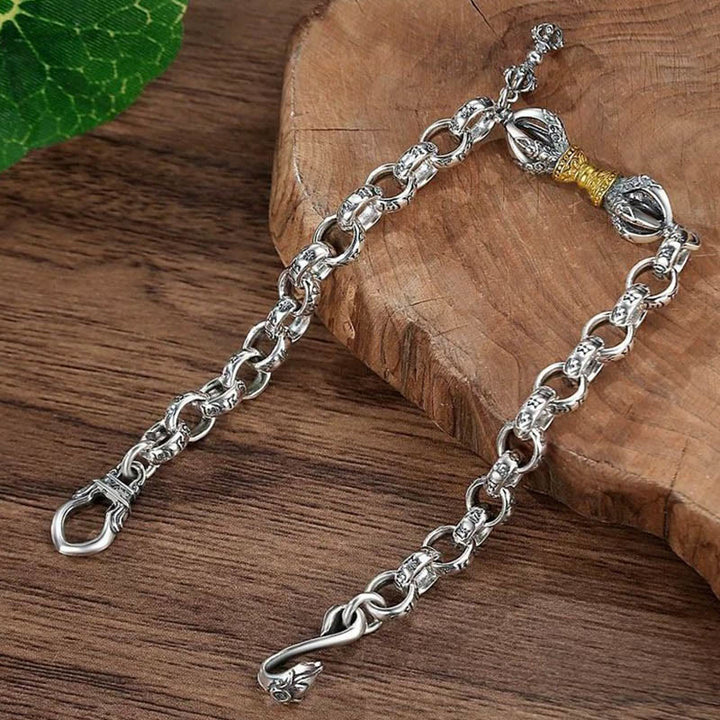 Pulsera de cobre con Buddha Stones Retro Om Mani Padme Hum Vajra - image 3