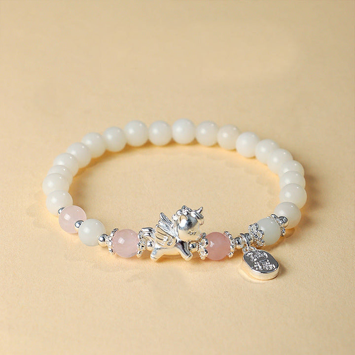 Pulsera de Buddha Stones en plata de ley 999 con semillas de Bodhi de obsidiana negra natural del Año del Caballo. - Semilla de Bodhi (circunferencia de la muñeca: 13-15 cm) - image 7