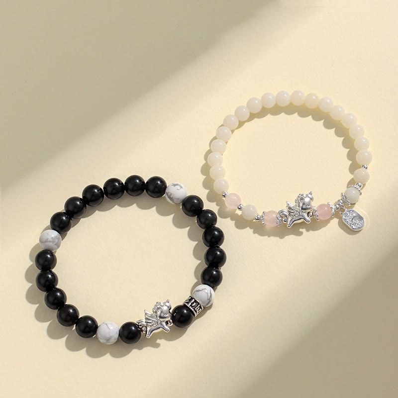 Pulsera de Buddha Stones en plata de ley 999 con semillas de Bodhi de obsidiana negra natural del Año del Caballo. - image 14