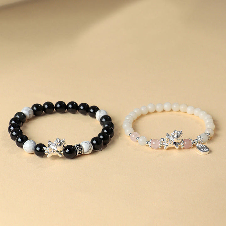 Pulsera de Buddha Stones en plata de ley 999 con semillas de Bodhi de obsidiana negra natural del Año del Caballo. - image 13