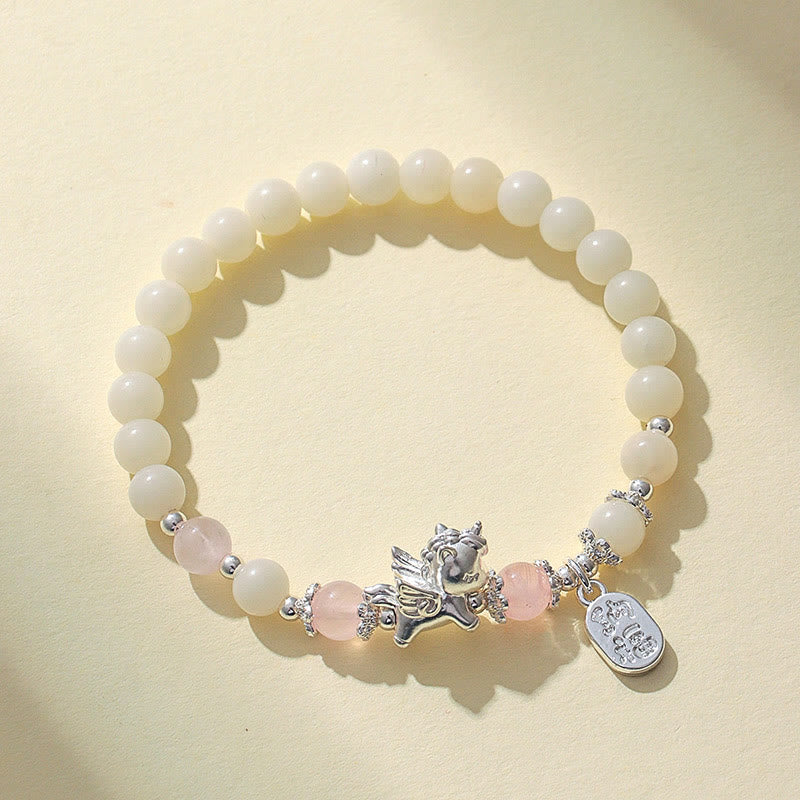 Pulsera de Buddha Stones en plata de ley 999 con semillas de Bodhi de obsidiana negra natural del Año del Caballo. - image 9