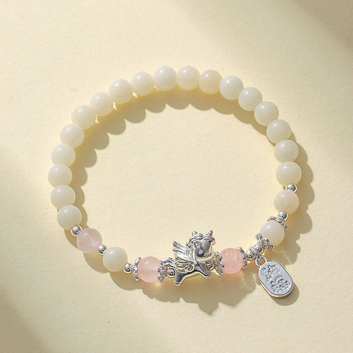 Pulsera de Buddha Stones en plata de ley 999 con semillas de Bodhi de obsidiana negra natural del Año del Caballo. - image 9