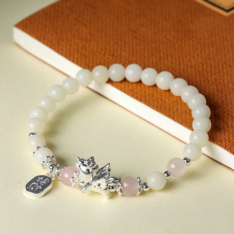 Pulsera de Buddha Stones en plata de ley 999 con semillas de Bodhi de obsidiana negra natural del Año del Caballo. - image 11