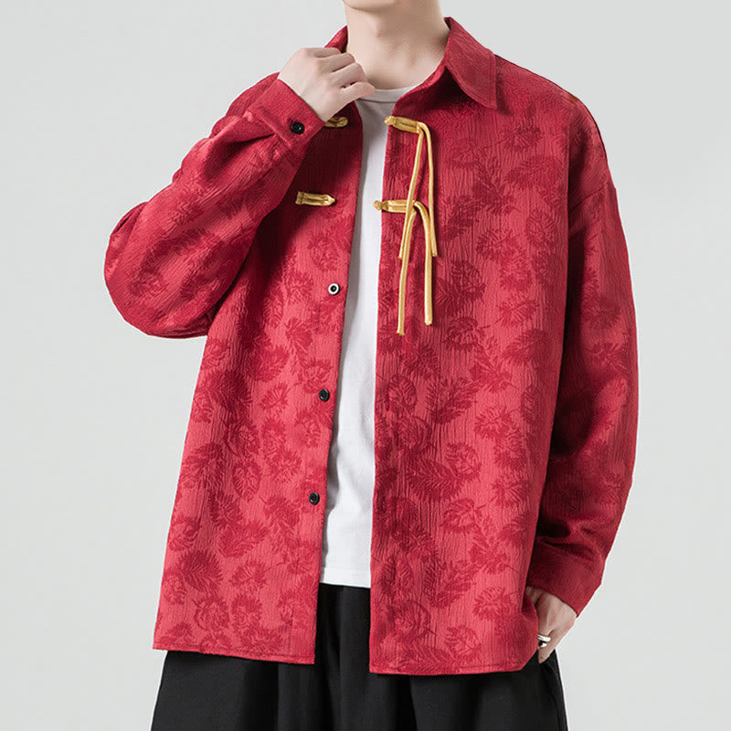 Chaqueta de traje Tang de manga larga para hombre con estampado de Buddha Stones - image 3