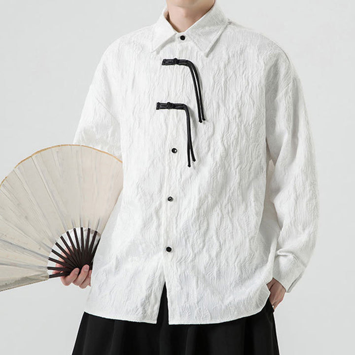 Chaqueta de traje Tang de manga larga para hombre con estampado de Buddha Stones - image 23