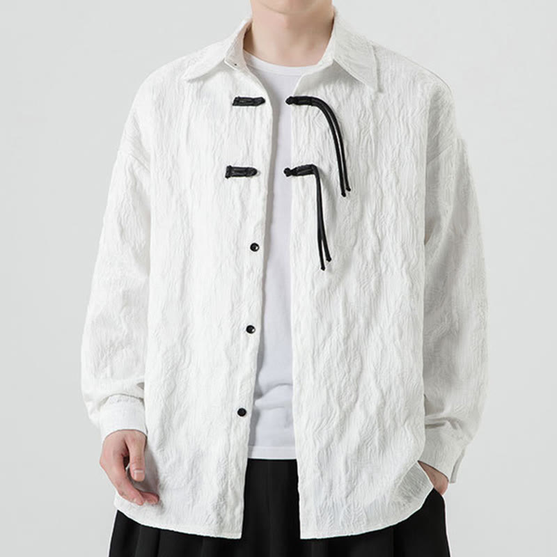 Chaqueta de traje Tang de manga larga para hombre con estampado de Buddha Stones - image 20