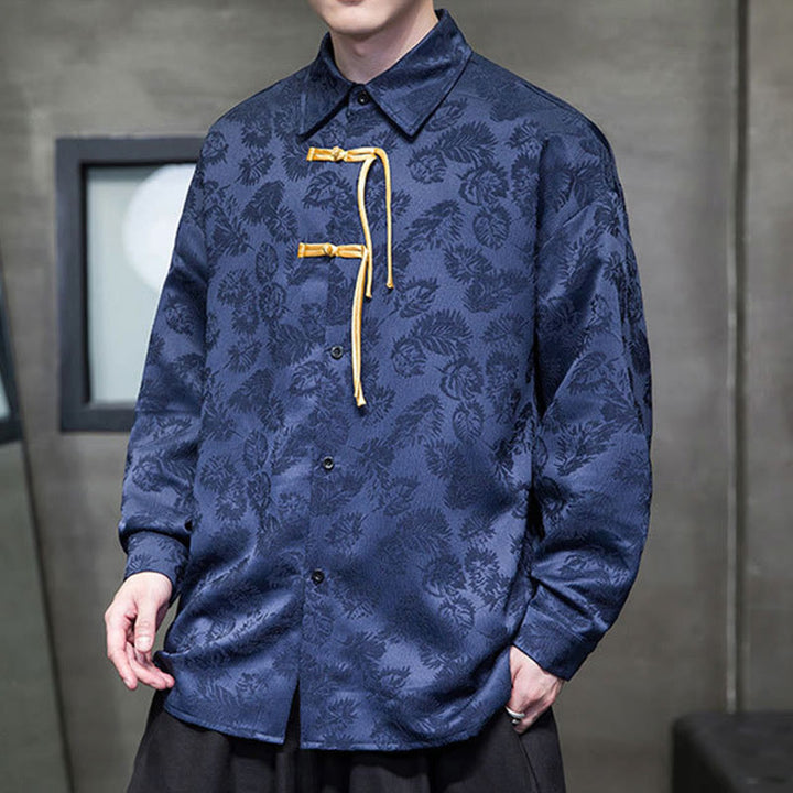 Chaqueta de traje Tang de manga larga para hombre con estampado de Buddha Stones - image 14