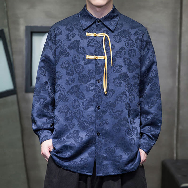 Chaqueta de traje Tang de manga larga para hombre con estampado de Buddha Stones - image 13