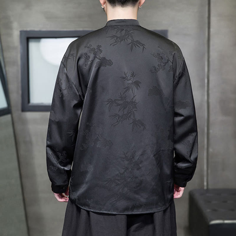 Chaqueta de manga larga para hombre con diseño de botones de rana y Buddha Stones - image 17