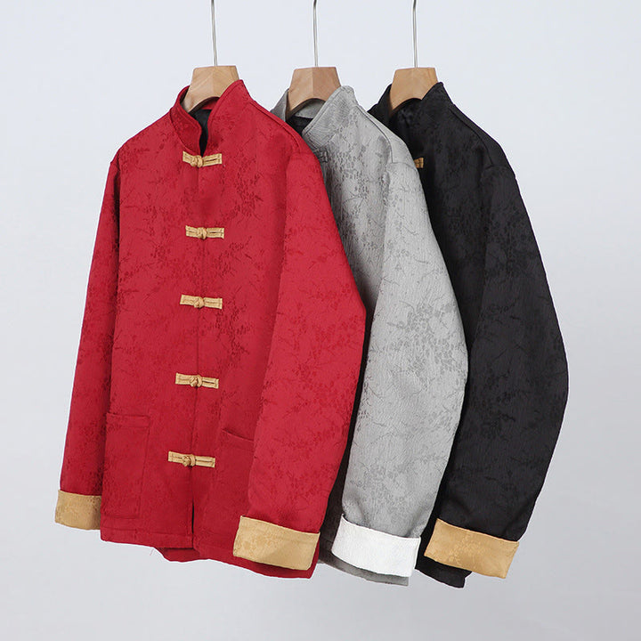 Chaqueta de algodón para hombre, de manga larga, con cuello alto y bolsillos, con estampado de Buddha Stones en jacquard - image 13