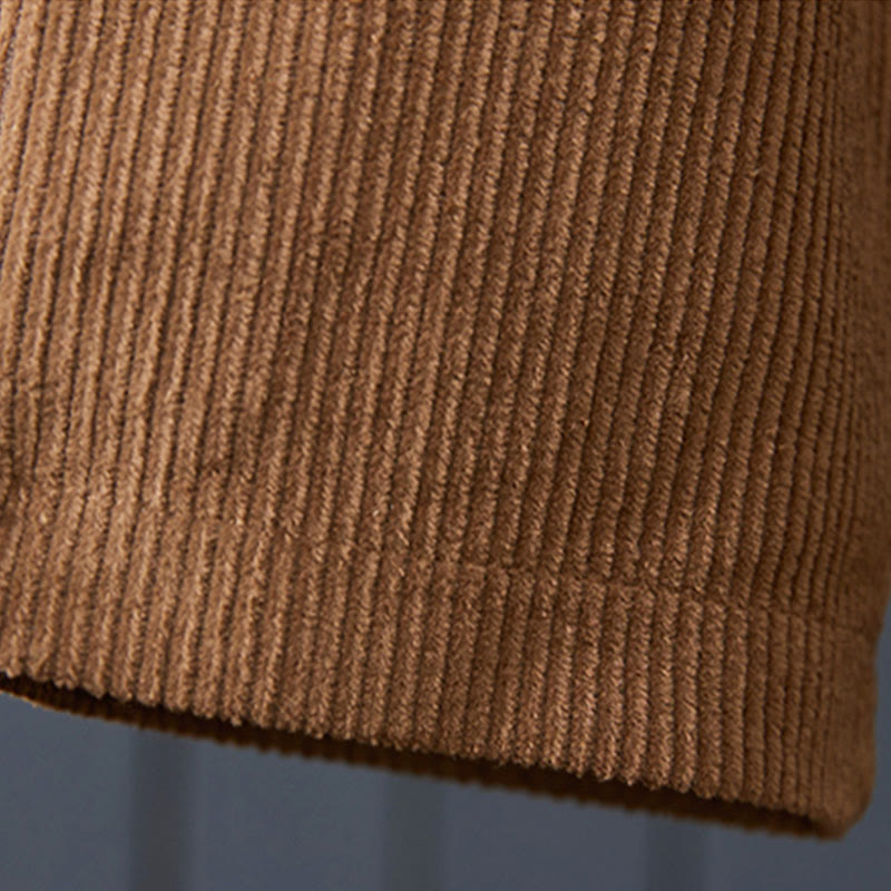 Pantalones harén de pana de algodón para mujer con diseño grueso de color peruano Buddha Stones y bolsillos - image 7