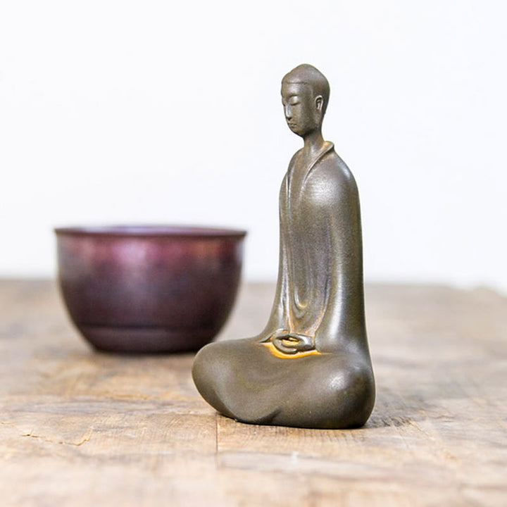 Buddha Stones Estatua de Resina Hecha a Mano de Polvo de Hierro Oxidado de Buda Sakyamuni Decoración del Hogar - image 16