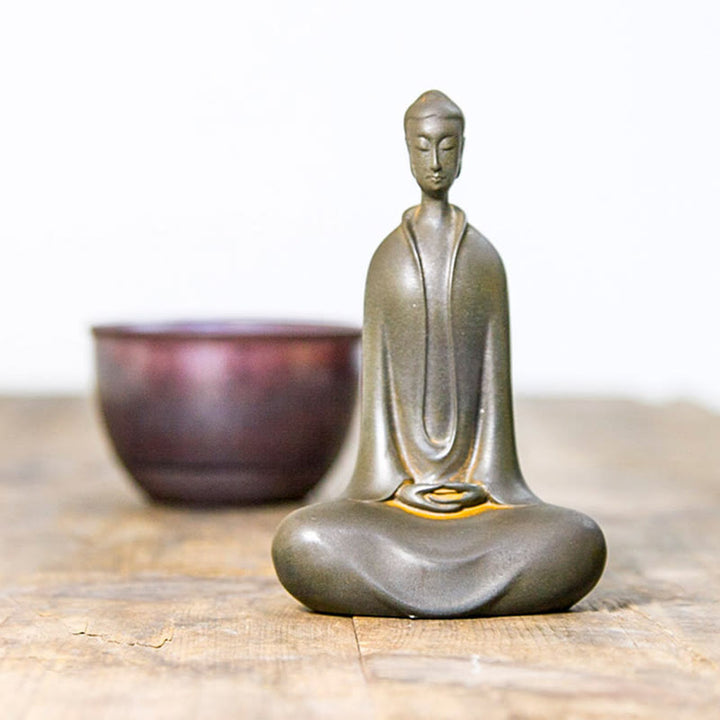 Buddha Stones Estatua de Resina Hecha a Mano de Polvo de Hierro Oxidado de Buda Sakyamuni Decoración del Hogar - image 17