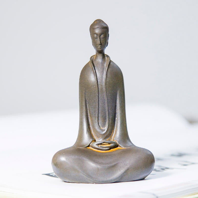 Buddha Stones Estatua de Resina Hecha a Mano de Polvo de Hierro Oxidado de Buda Sakyamuni Decoración del Hogar - image 18