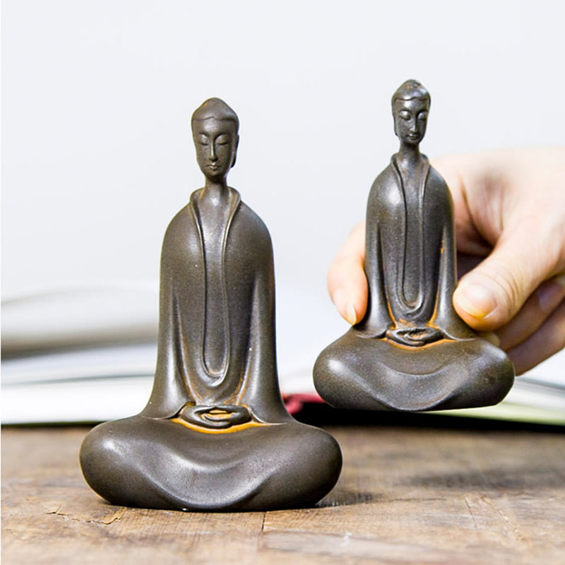 Buddha Stones Estatua de Resina Hecha a Mano de Polvo de Hierro Oxidado de Buda Sakyamuni Decoración del Hogar - image 25