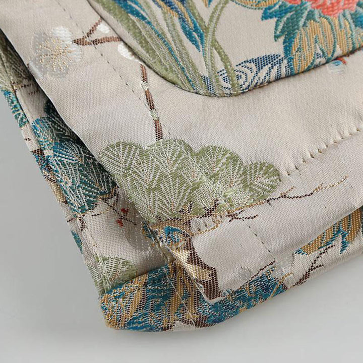 Chaqueta de manga larga para hombre con bolsillos , Buddha Stones, pato mandarín, peonía y rana con botones - image 7