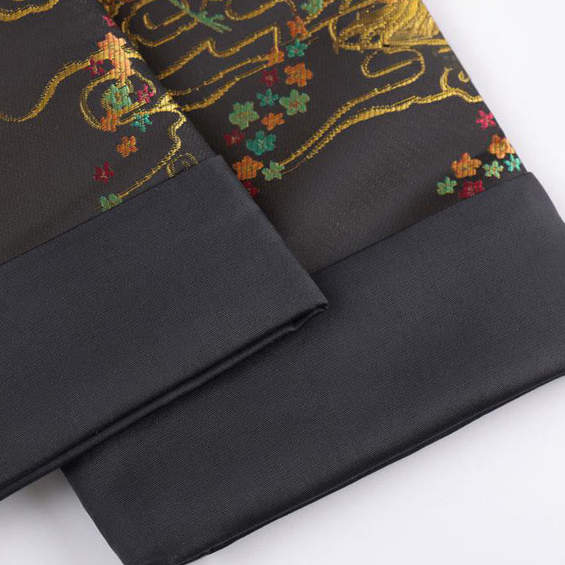 Chaqueta de manga larga para hombre con bolsillos, botones de rana , Buddha Stones, fénix colorido y nubes auspiciosas - image 8