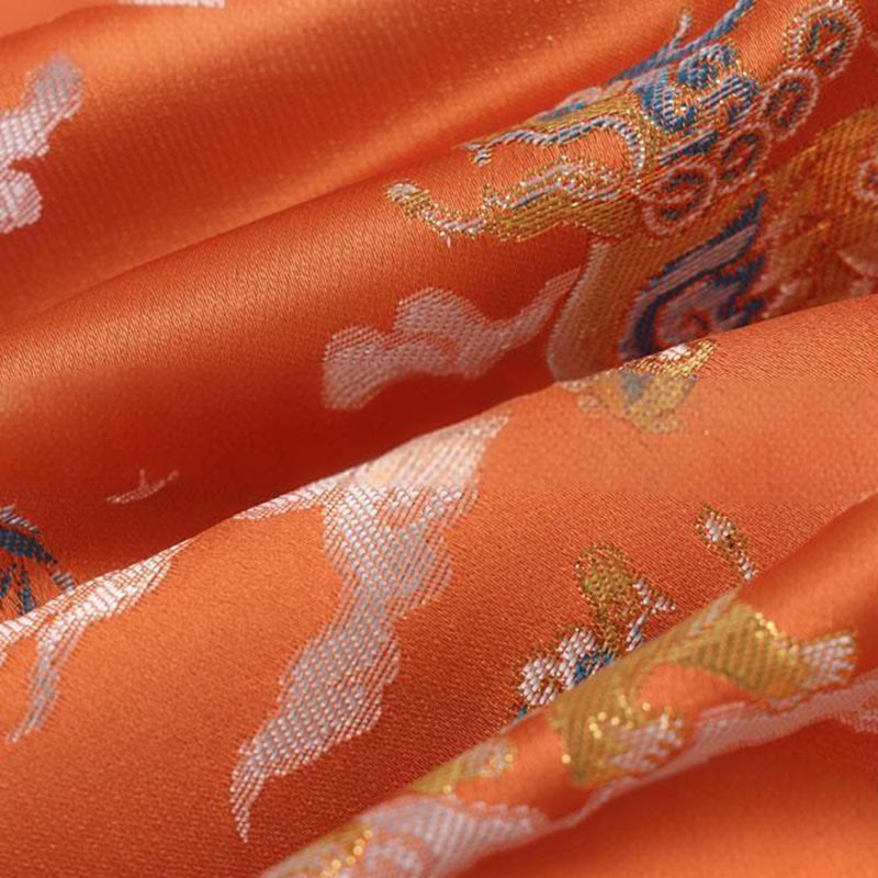 Chaqueta de manga larga para hombre con bolsillos, diseño de rana y botones, con Buddha Stones, kirin naranja y nubes auspiciosas - image 12