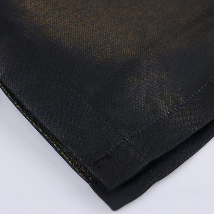 Chaqueta de manga larga con botones de rana y bolsillos para hombre con Buddha Stones, flores azules del desierto dorado - image 10