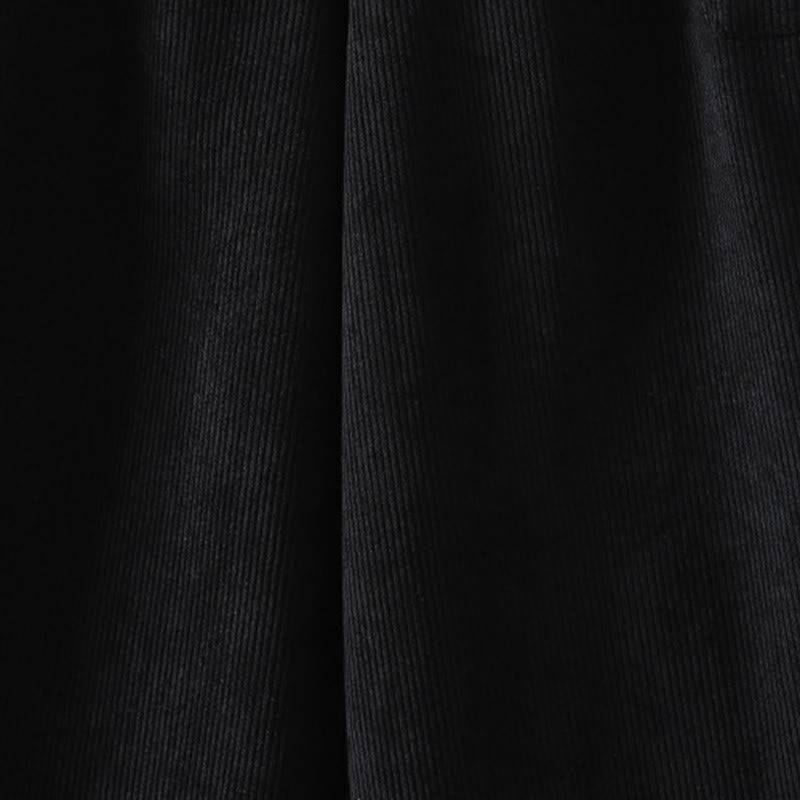 Pantalones de pana de algodón con cintura alta y forro polar para mujer, de Buddha Stones, con pernera ancha y bolsillos - image 12