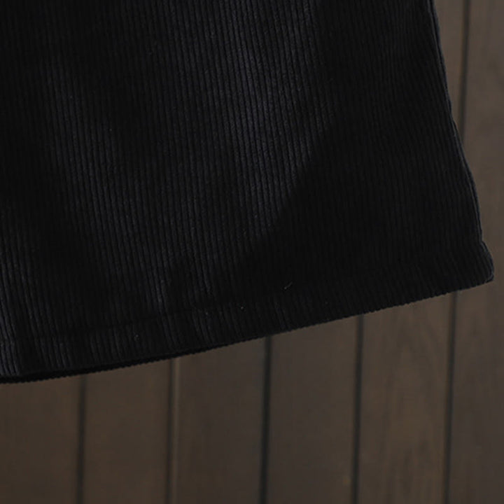 Pantalones de pana de algodón con cintura alta y forro polar para mujer, de Buddha Stones, con pernera ancha y bolsillos - image 14