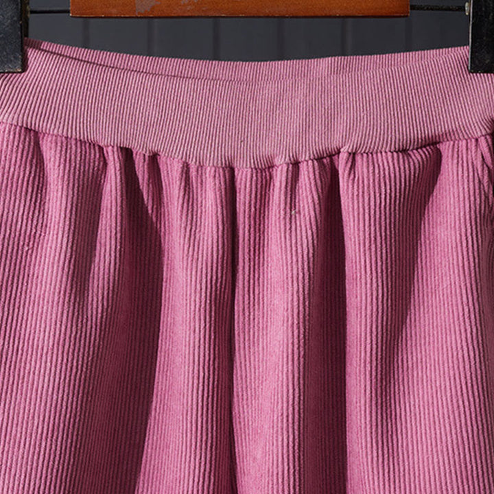 Pantalones de invierno Buddha Stones para mujer, de pana, de algodón, con forro polar térmico y bolsillos. - image 3