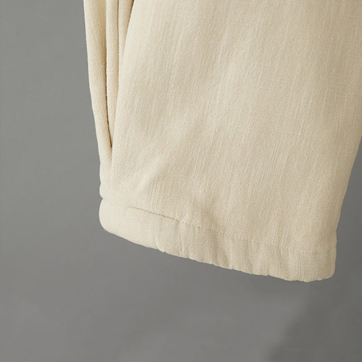 Pantalones tobilleros de algodón con forro polar térmico y bolsillos para mujer de Buddha Stones Winter - image 5