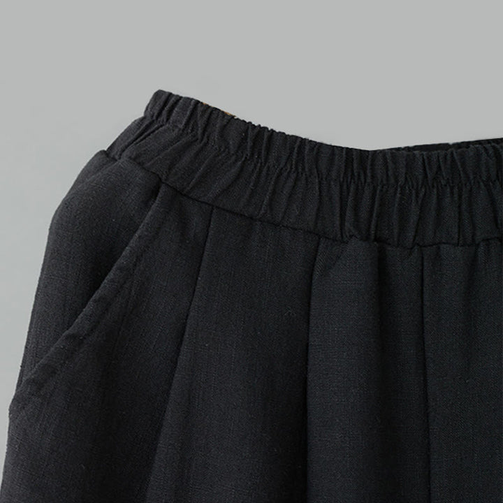 Pantalones tobilleros de algodón con forro polar térmico y bolsillos para mujer de Buddha Stones Winter - image 9