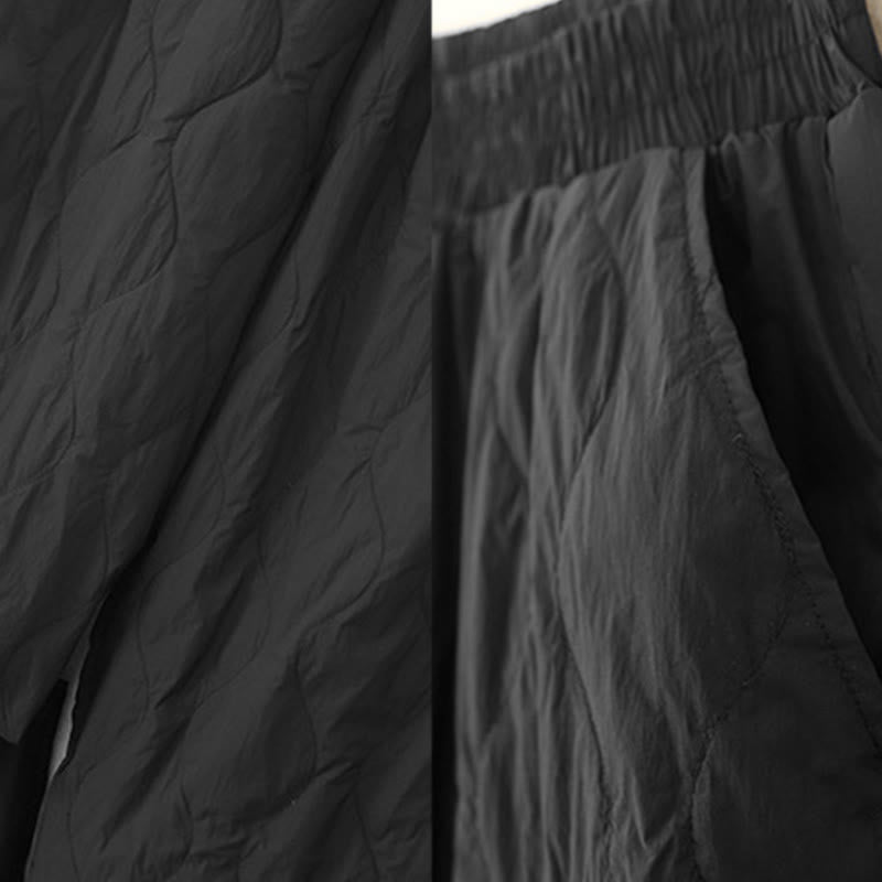 Pantalones térmicos de algodón para mujer, de color liso, con bolsillos , de Buddha Stones, para invierno - image 10