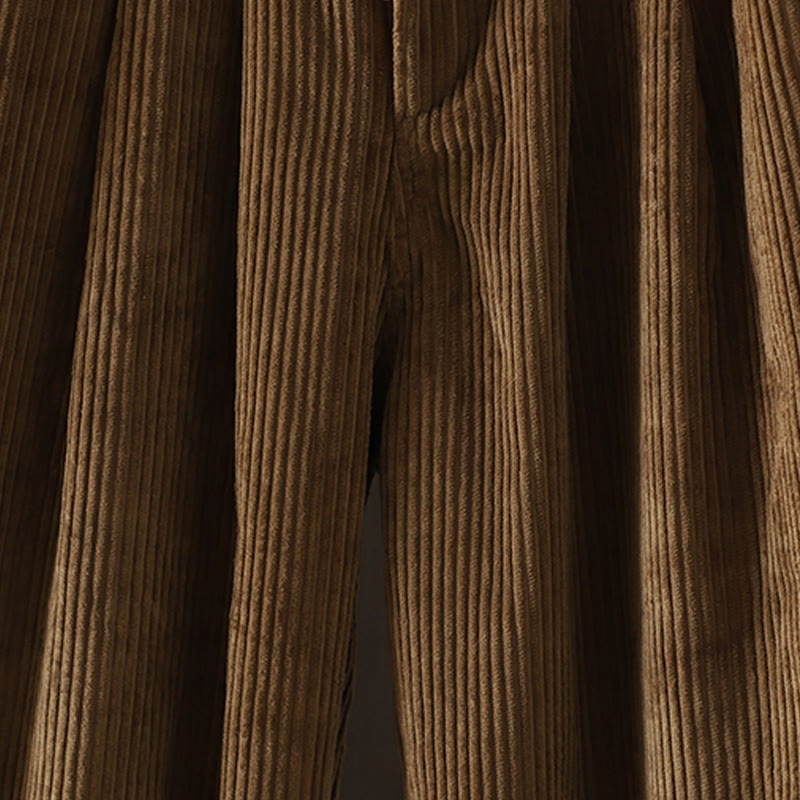 Pantalones harén Buddha Stones de invierno para mujer, de pana lisa, de algodón, de cintura alta, forrados con vellón y bolsillos - image 21