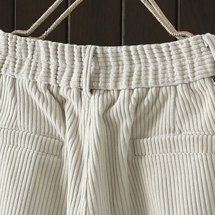 Pantalones harén Buddha Stones de invierno para mujer, de pana lisa, de algodón, de cintura alta, forrados con vellón y bolsillos - image 2