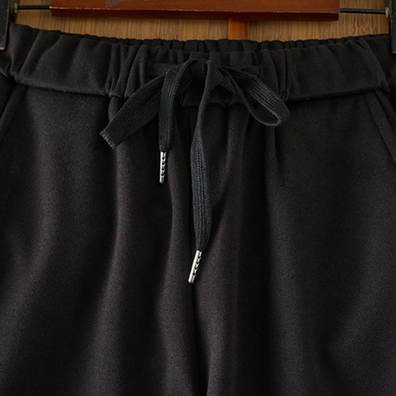 Pantalones de invierno para mujer con cintura elástica, pierna recta y bolsillos, estilo casual , de Buddha Stones - image 1