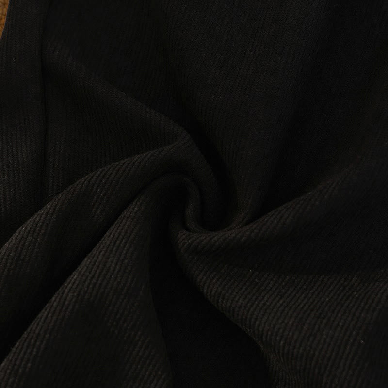 Pantalones anchos de pana de algodón con forro polar y bolsillos para mujer de Buddha Stones - image 20