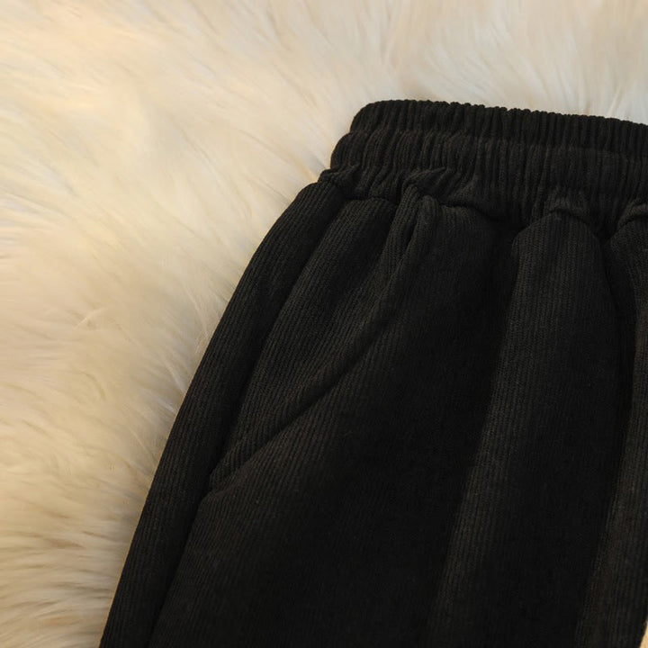 Pantalones anchos de pana de algodón con forro polar y bolsillos para mujer de Buddha Stones - image 19