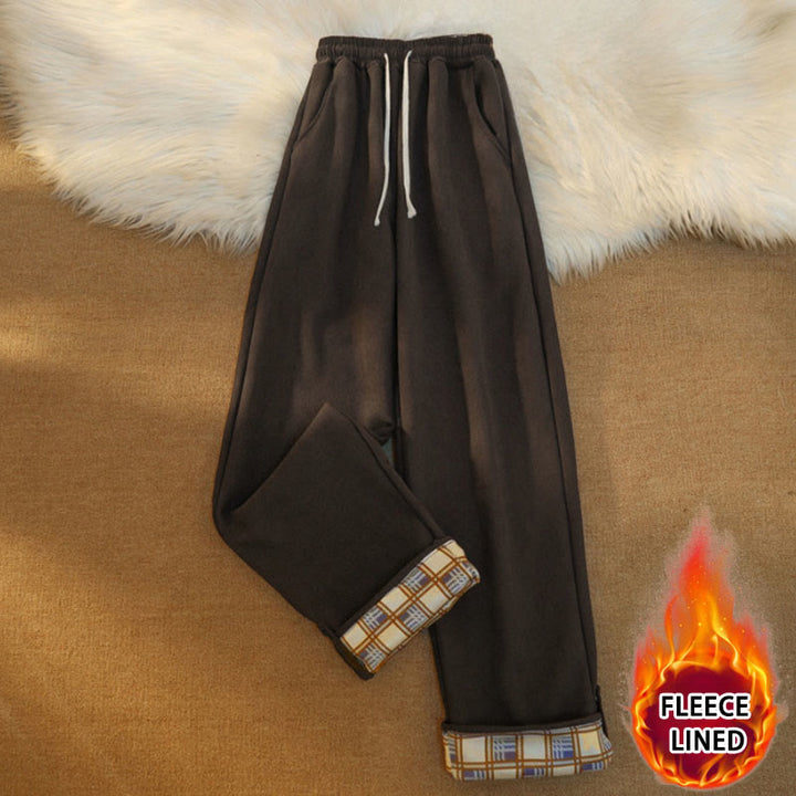 Pantalones anchos de pana de algodón con forro polar y bolsillos para mujer de Buddha Stones - SaddleBrown (forrado con vellón) - US18, UK/AU22, EU50 (6XL) - image 0