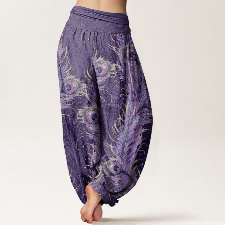 Pantalones Buddha Stones de algodón puro con estampado de fénix brillante para mujer, cintura elástica - image 9