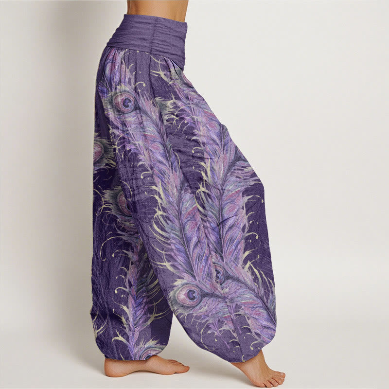 Pantalones Buddha Stones de algodón puro con estampado de fénix brillante para mujer, cintura elástica - image 10