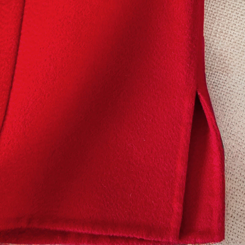 Chaqueta de algodón de manga larga para mujer con diseño de botones bordados de invierno y Buddha Stones, con bolsillos - image 10