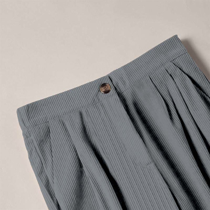 Pantalones casuales de pana rectos con bolsillos para mujer Buddha Stones - image 37