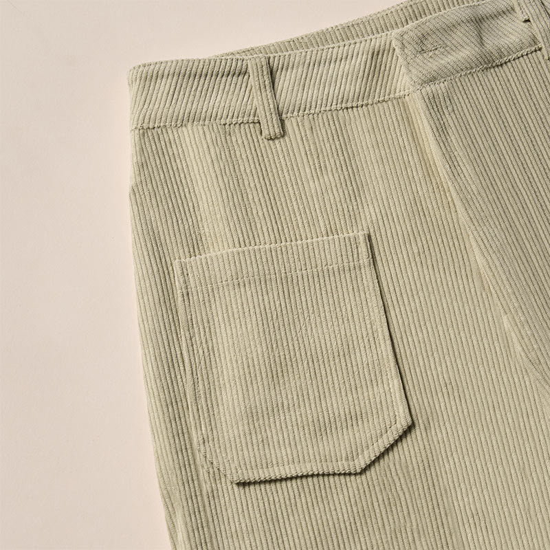 Pantalones anchos de pana y poliéster con botones y bolsillos para mujer de Buddha Stones - image 11