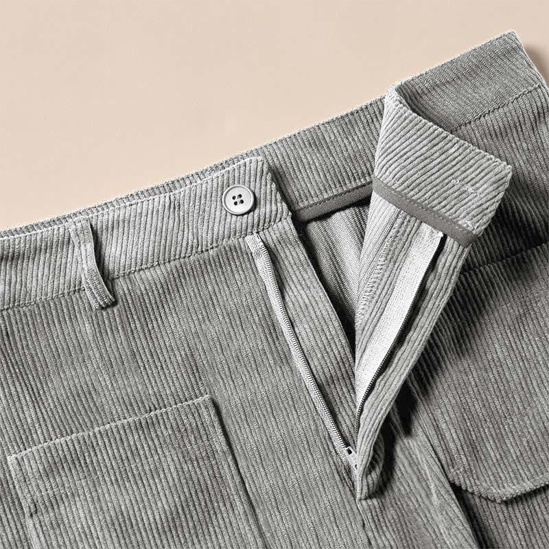 Pantalones anchos de pana y poliéster con botones y bolsillos para mujer de Buddha Stones - image 17