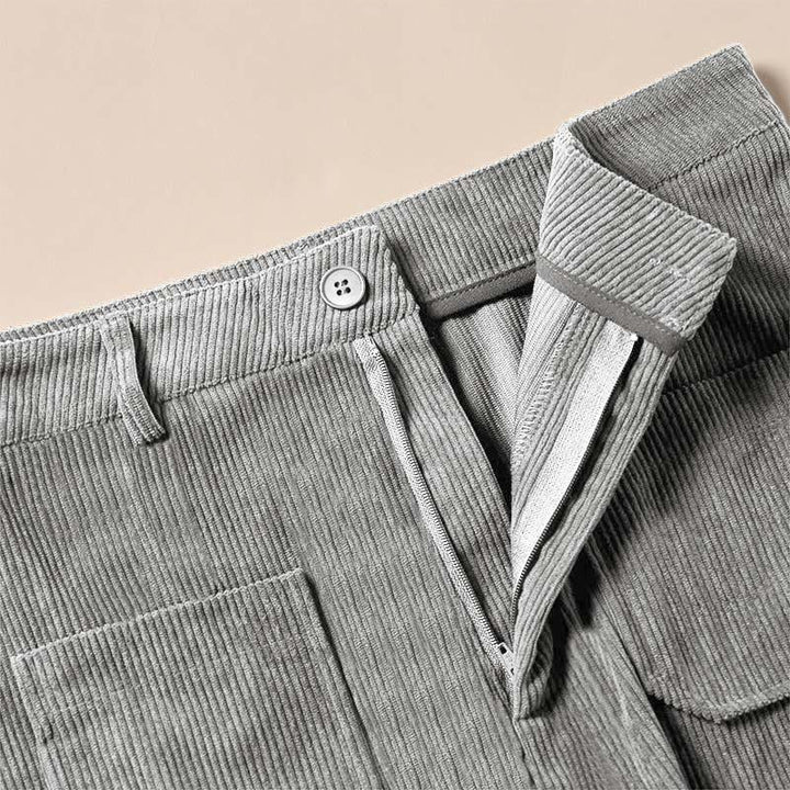 Pantalones anchos de pana y poliéster con botones y bolsillos para mujer de Buddha Stones - image 17