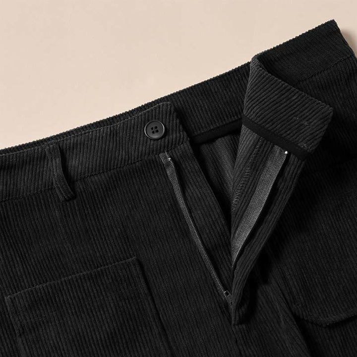 Pantalones anchos de pana y poliéster con botones y bolsillos para mujer de Buddha Stones - image 28