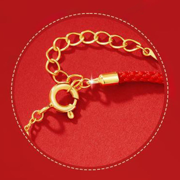 Pulsera de cuerda roja con circón y Buddha Stones, jade hetiano, año del caballo, plata de ley 925 - image 11