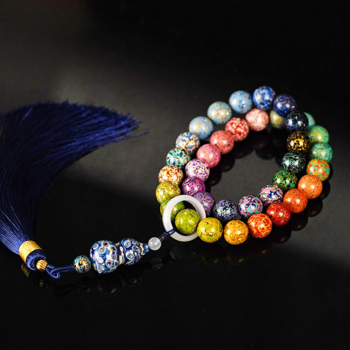 Pulsera de bendición con Buddha Stones - Ébano (Circunferencia de la muñeca: 15-18 cm) - image 0