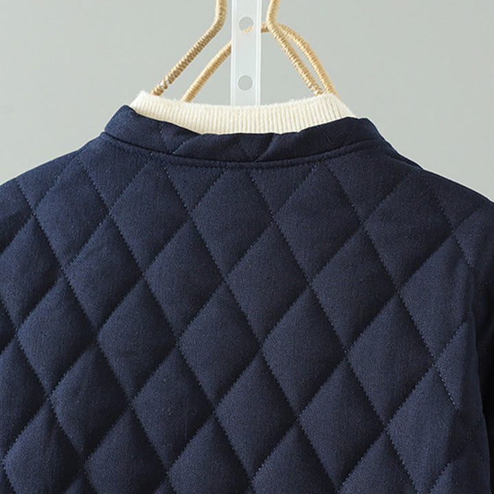 Chaqueta de algodón grueso de manga larga con bolsillos y diseño étnico de Buddha Stones con botones de rana para mujer - image 9