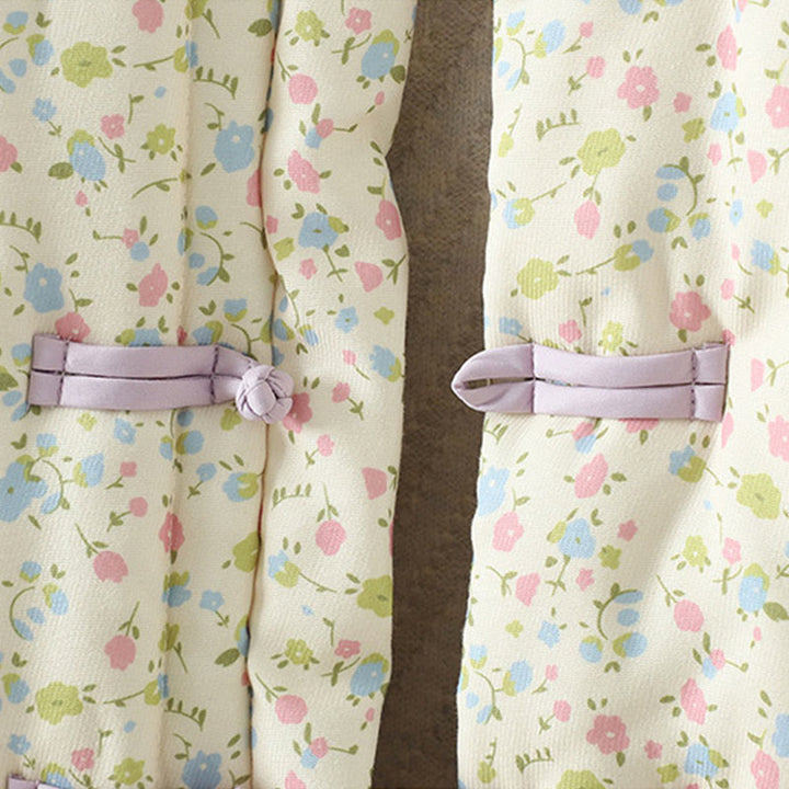 Chaqueta gruesa de algodón de manga larga para mujer con diseño floral de Buddha Stones y bolsillos. - image 5