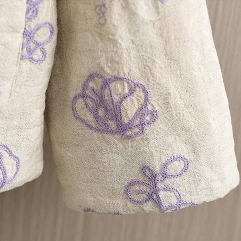 Chaqueta de invierno Buddha Stones para mujer, de manga larga, cuello alto, botones de rana, acolchada de algodón y bolsillos - image 15