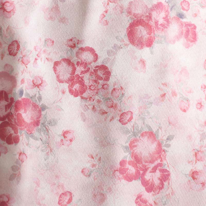 Chaqueta de algodón de manga larga con botones de rana y estampado floral rosa claro para mujer de Buddha Stones - image 6